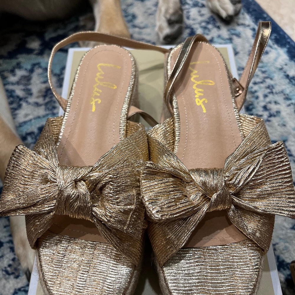 Lulus bow platform espadrilles sandals